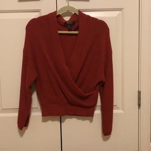 Rust crossover sweater